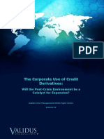 The Corporate Use of Credit Derivatives:: Will The Post-Crisis Environment Be A Catalyst For Expansion?