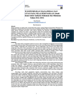 EFFECT of MANAGERIAL OWNERSHIP and PROFITABILITY On FIRM VALUE Empirical Study On Food and Beverage Industrial Sector Company 2012 To 2015-Converted - En.id