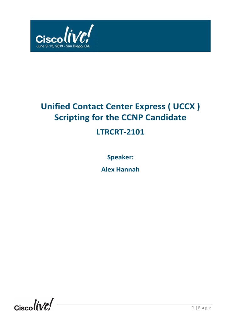 UCCX Scripting for CCNP Candidates | PDF | Backup | Domain Name System