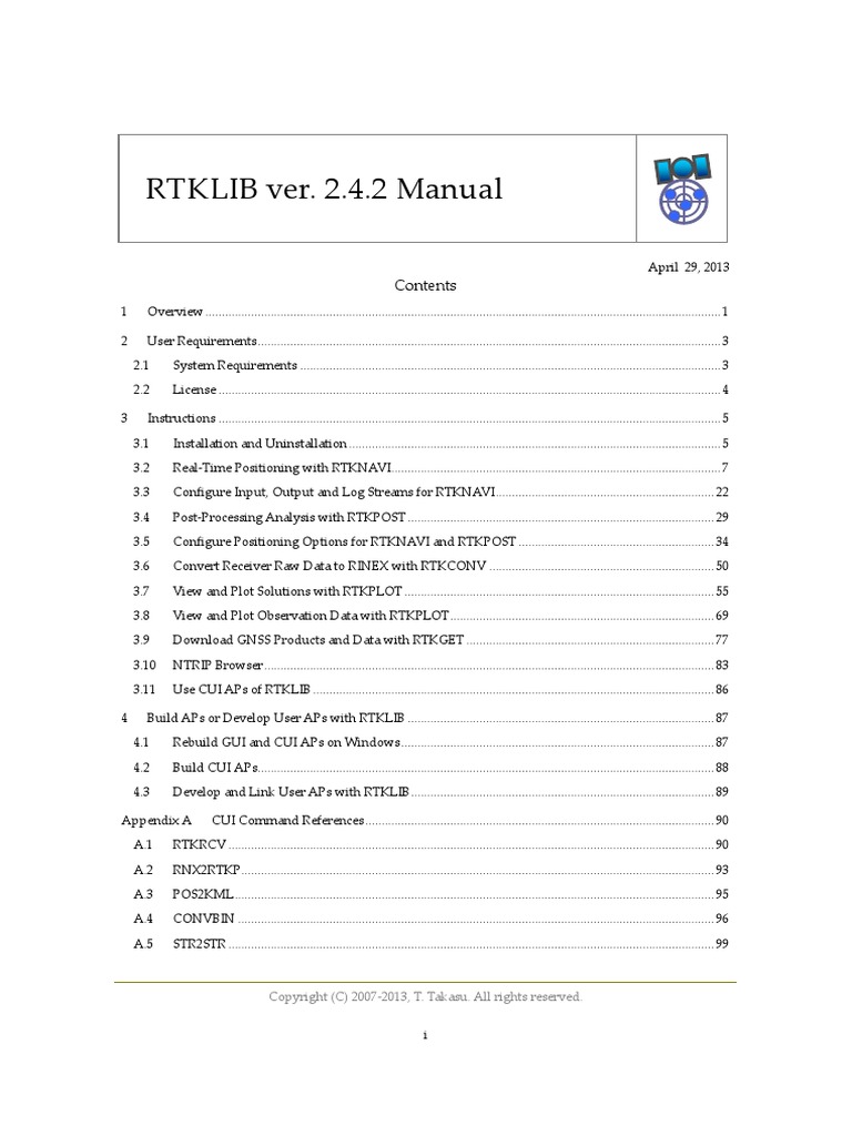 RTKLIB Ver. 2.4.2 Manual | PDF | File Transfer Protocol | Port ...