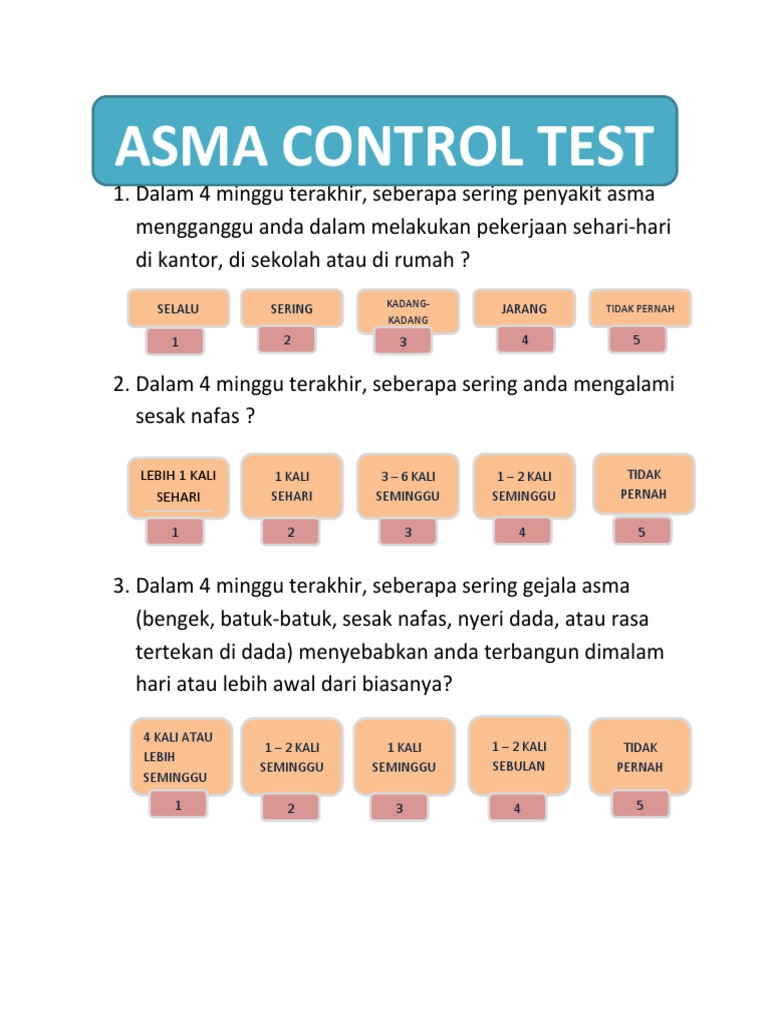 Tes Kontrol Asma dan Penilaian Skor | PDF