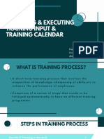 Training Input & Training Calendar