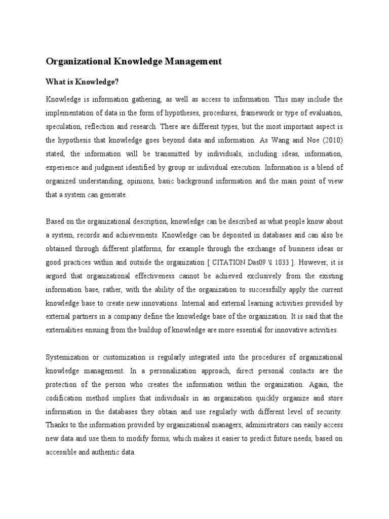 Enhancing Company Performance through Knowledge Management | PDF ...