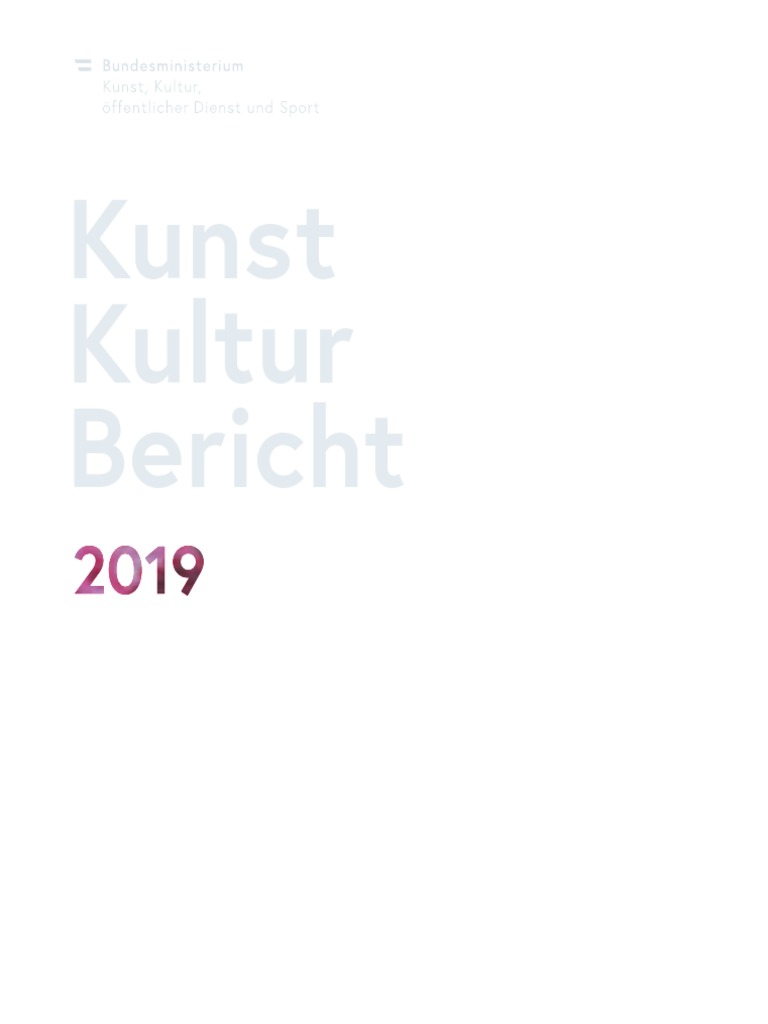 Kunst Und Kulturbericht 2019 Pdf