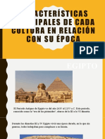 Características principales de cada cultura en relación con su época