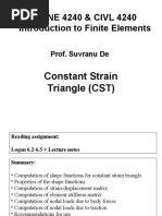 The Constant Strain Triangle (CST) (Lec 14)