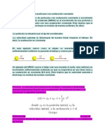 Movimiento rectilíneo con aceleración constante