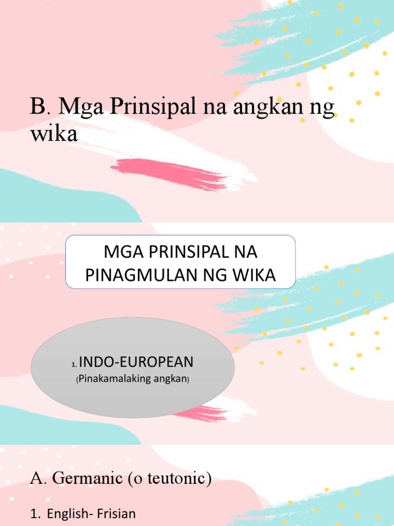 Mga Prinsipal Na Angkan NG Wika | PDF