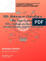 Title: Webinar On Chemistry in The New Normal