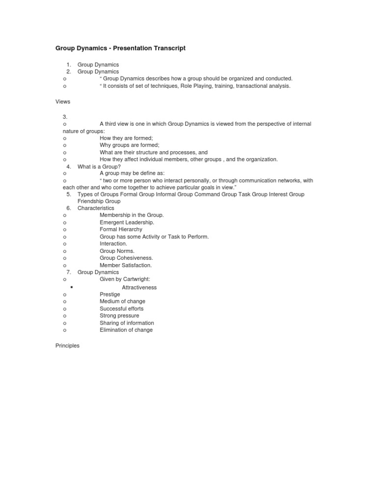 Understanding Group Dynamics Essentials | PDF | Self-Improvement ...