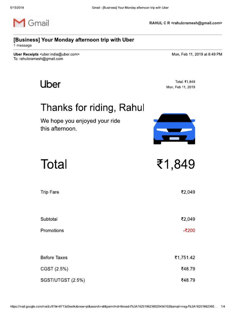 Uber Ride Pune To Munbai Airport | PDF