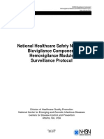 2018 - National Healthcare Safety Network Biovigilance Component Hemovigilance Module Surveillance Protocol
