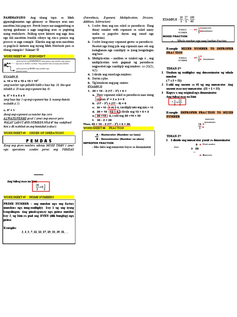 g-7 Math Bisaya | PDF