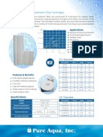 Spun Polypropylene Sediment Filter Cartridges Data Sheet