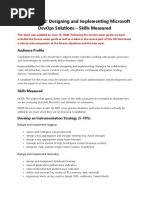 Exam Az 400 Designing and Implementing Microsoft Devops Solutions Skills Measured