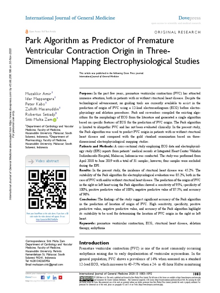 Park Criteria PVC Transition Amir2020 | PDF | Electrocardiography ...