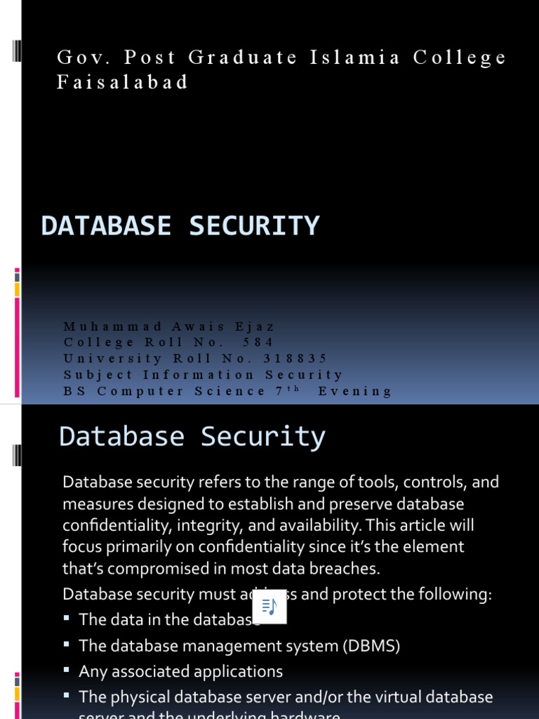 Database Security Essentials | PDF | Denial Of Service Attack ...
