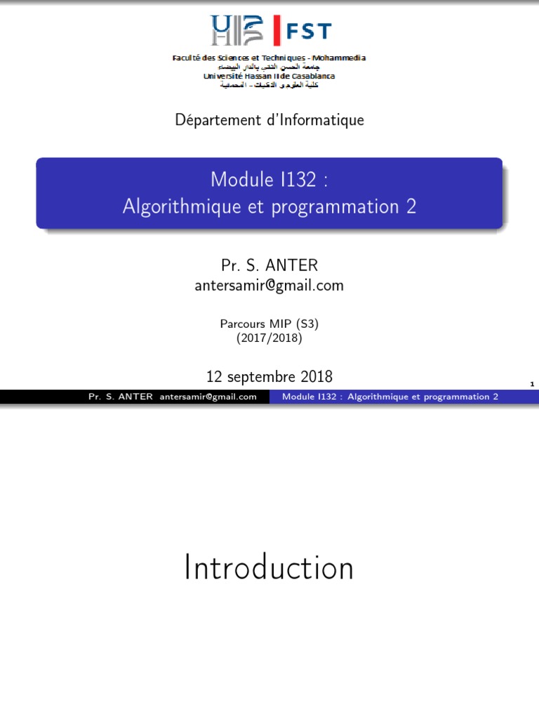 Algorithmique et Programmation en C | PDF | C (Langage de programmation ...