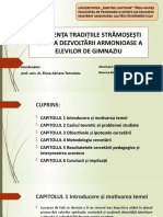 Influenta traditiilor stramosesti asupra dezvoltarii armonioase a elevilor de gimnaziu