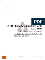 Important Questions For IB ACIO Exam: General Awareness, General Studies, English, Quantitative Aptitude, Reasoning