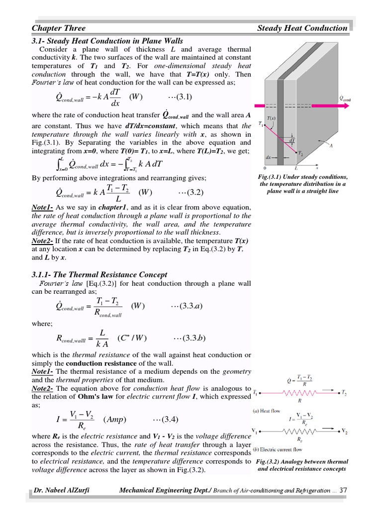 Steady Heat Conduction in Plane Walls | PDF | Thermal Insulation | Heat ...