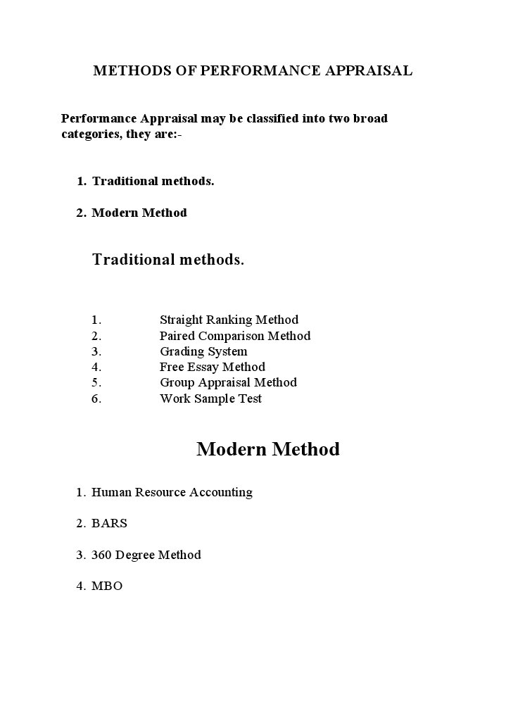 Performance Appraisal Methods Explained | PDF