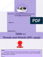 Network Security and Management: Security Attacks, Security Services