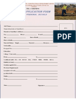 Application and interview form