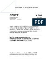 Ccitt: Modelo de Referencia de Interconexión de Sistemas Abiertos para Aplicaciones Del Ccitt