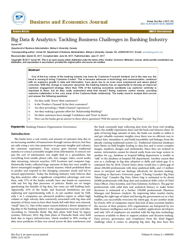 BEJ - Vol8 - 2 - Big Data Analytics Tackling Business Challenges in ...