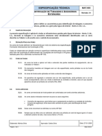 MAT 003.01 ET Identificação de Tubagens e Acessórios Exteriores