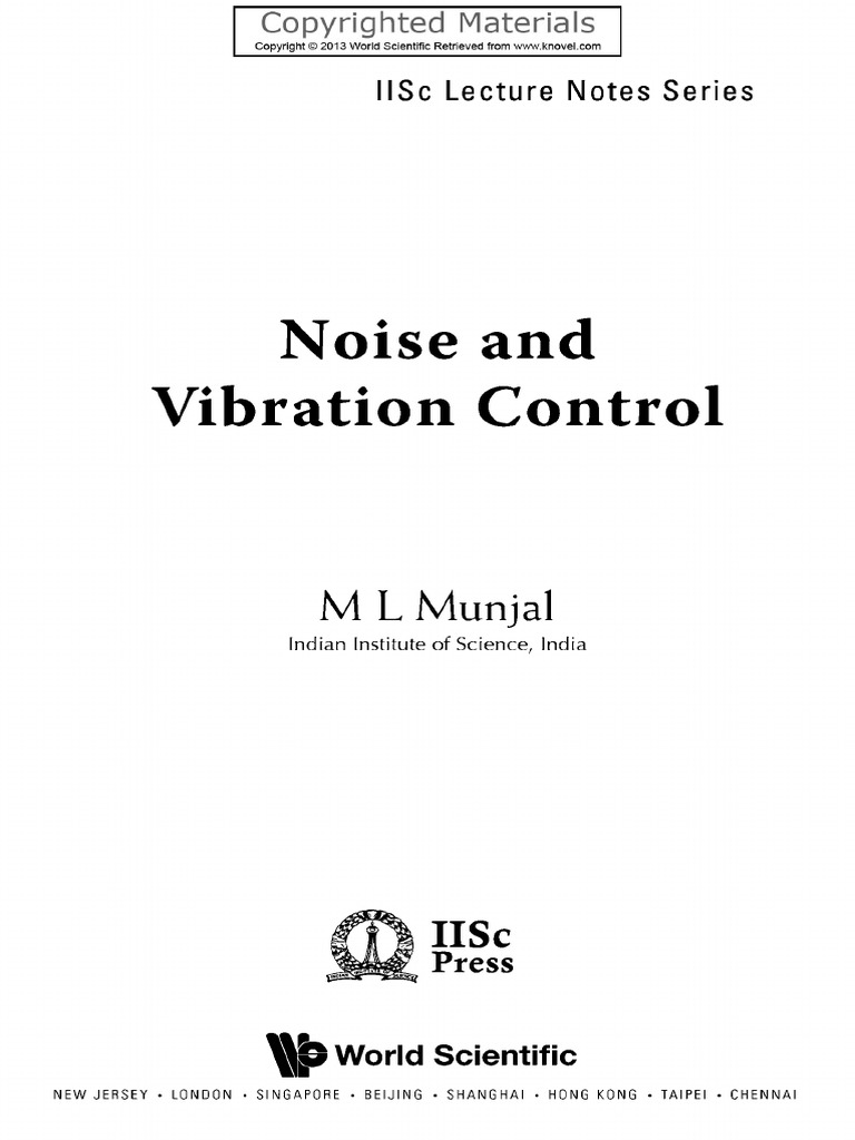 IISc Lecture Notes 3) M.L. Munjal - Noise and Vibration Control (2013,  World Scientific), PDF, Waves