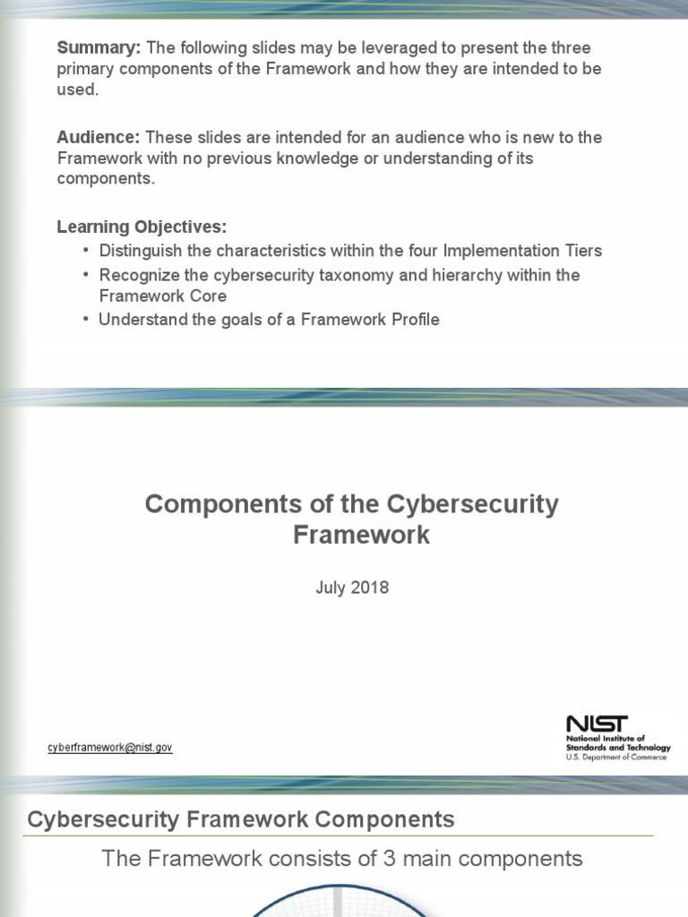 Understanding Cybersecurity Framework Components | PDF | Risk ...