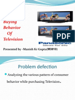 Customer: Buying Behavior of Television