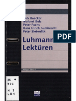 (Ableger, 6) Dirk Baecker, Norbert Bolz, Peter Fuchs, Hans Ulrich Gumbrecht, Peter Sloterdijk - Luhmann Lektüren-Kadmos (2010)