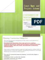 Const MGMT and Project Scheme: University of Management & Technology
