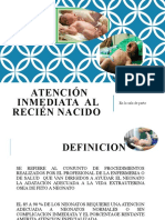 Atención inmediata al recién nacido sin alteraciones