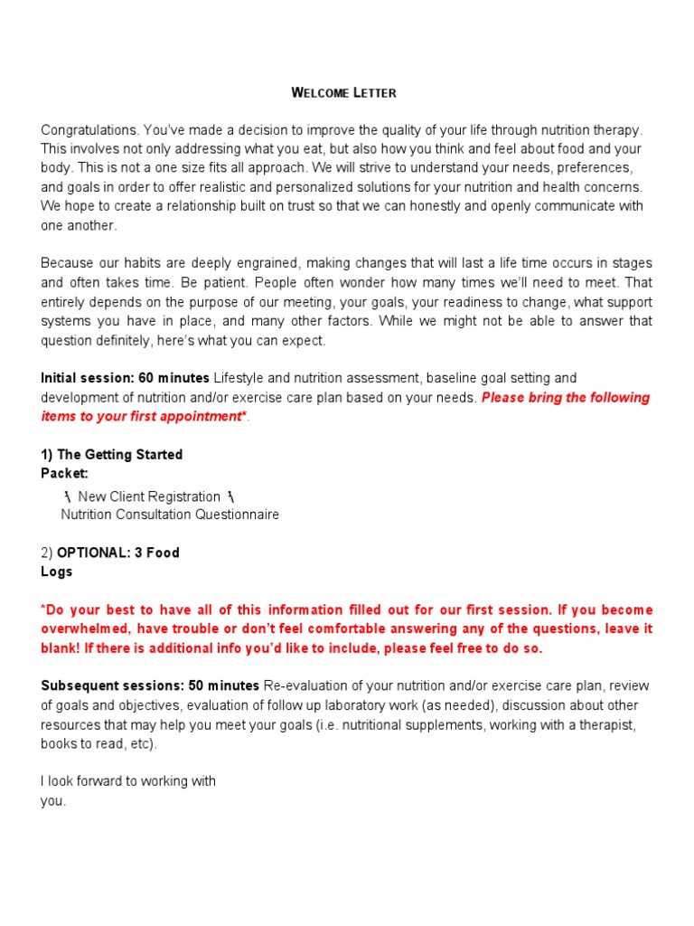 Personalized Nutrition Consultation Guide | PDF | Meal | Eating
