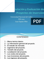 Formulación y Evaluación de Proyectos de Inversión