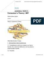 Microeconomics: Unit 2 - Consumer's Theory - MIT