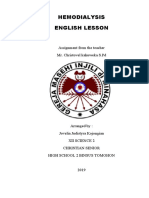 Hemodialysis English Lesson: Assignment From The Teacher Mr. Christovel Kahuweka S.PD