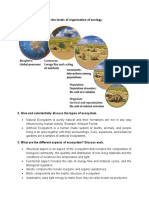 Illustrate and Discuss The Levels of Organization of Ecology