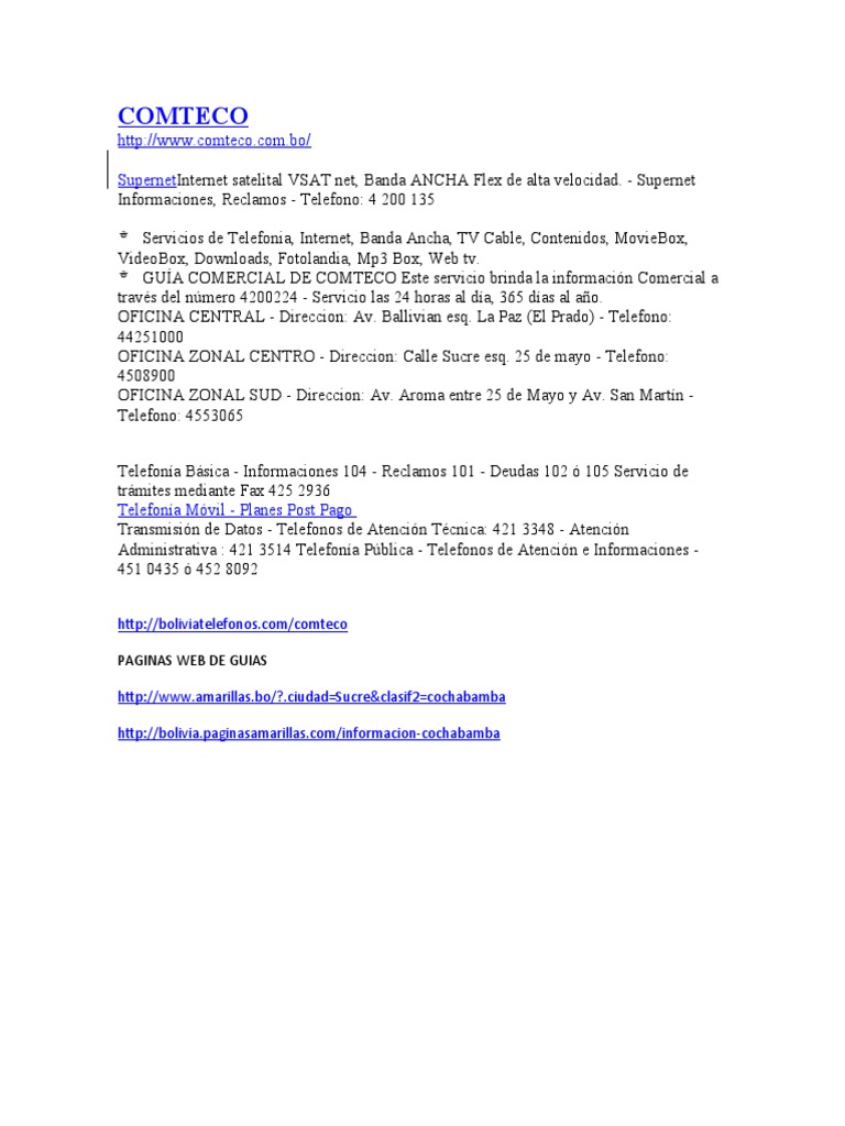 COMTECO | PDF
