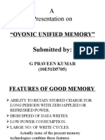 A Presentation On: "Ovonic Unified Memory"
