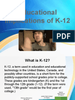 Educational Implication of k-12