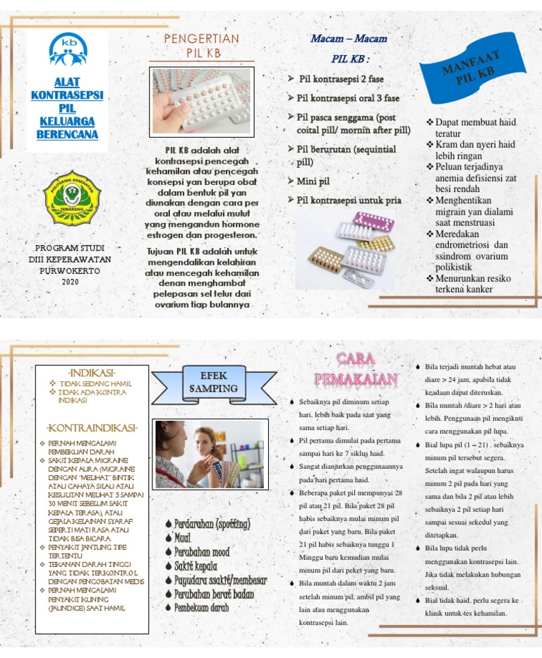 Manfaat dan Cara Penggunaan Pil KB | PDF