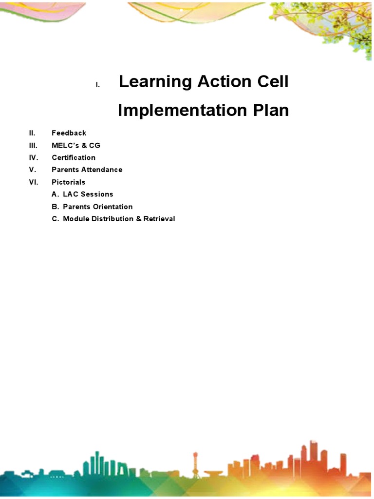 Learning Action Cell Implementation Plan | PDF | Career & Growth | Art