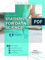 Brochure Statistics For Data Science - R Studio