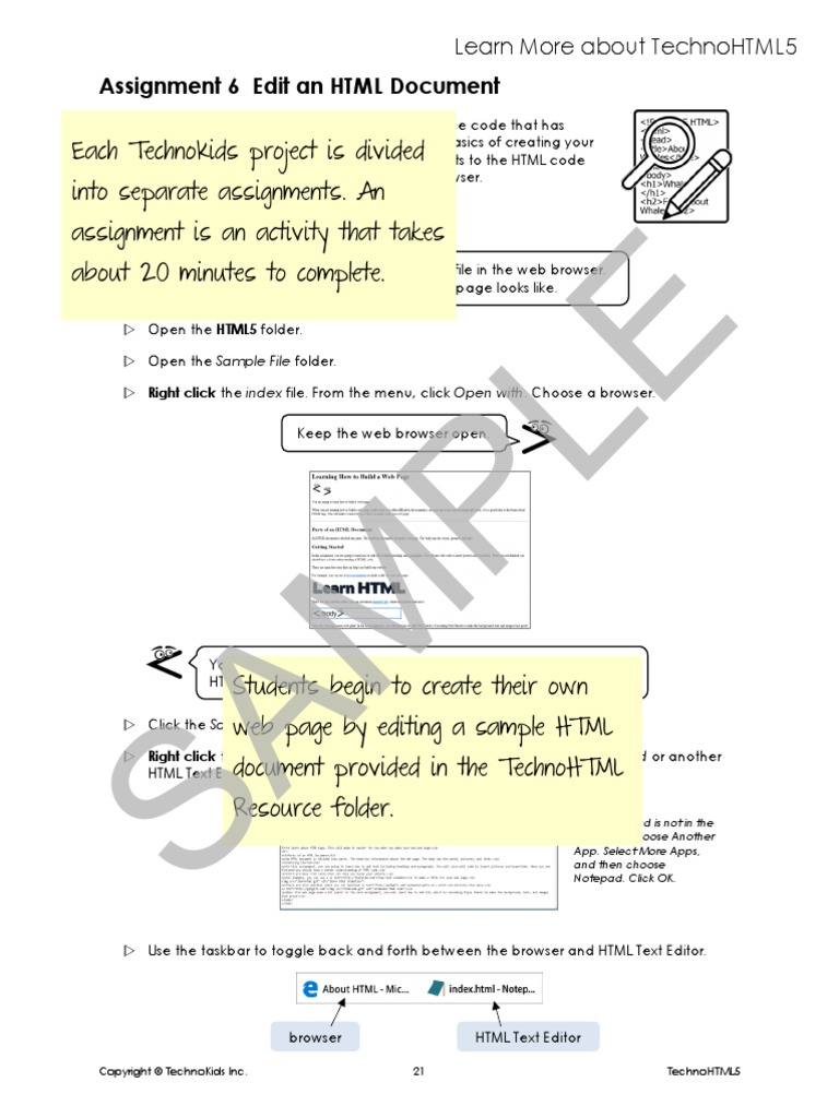 Sample: Assignment 6 Edit An HTML Document | PDF | Html Element | World ...
