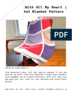 Love You With All My Heart - Free Crochet Blanket Pattern